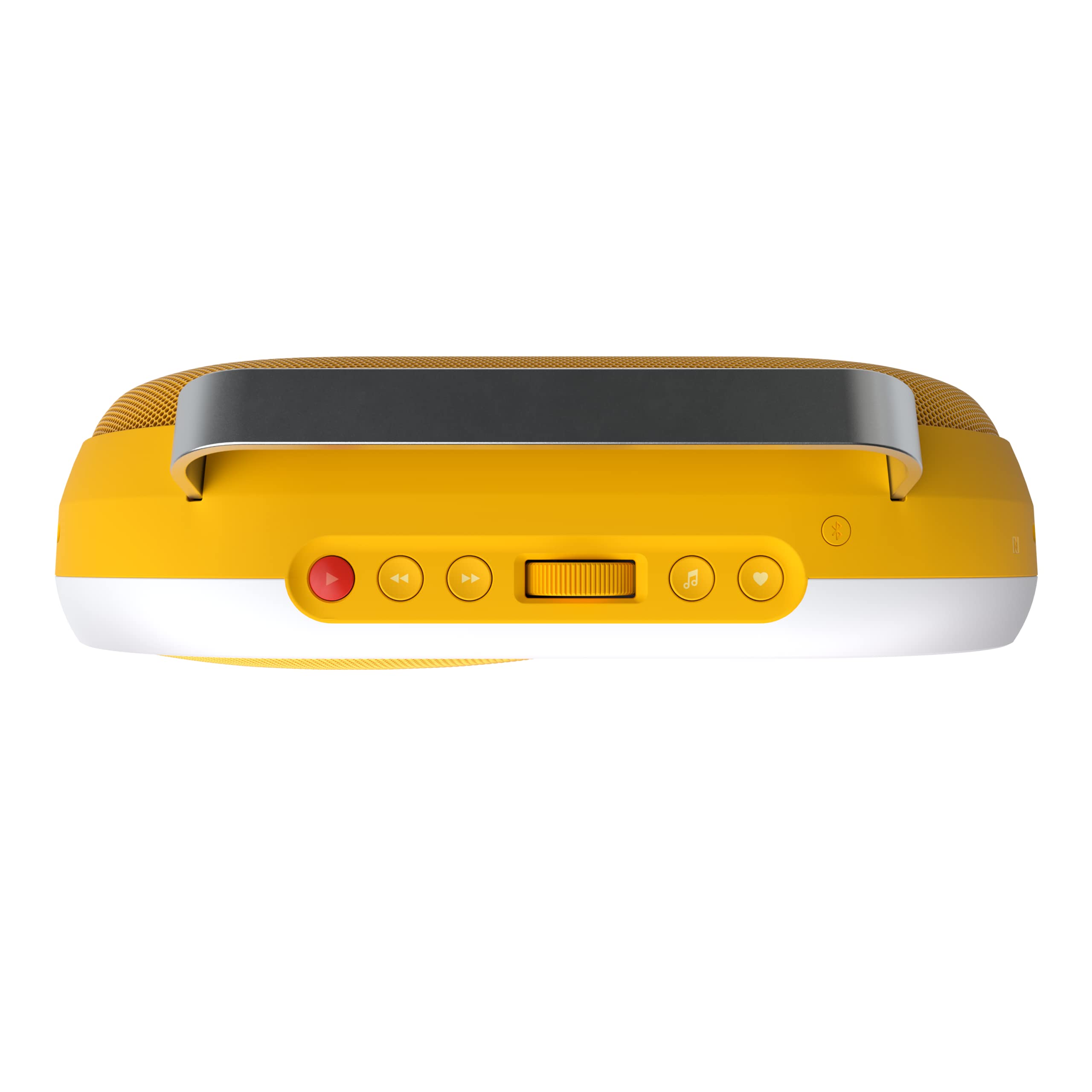 Polaroid Lettore musicale P4 (giallo) - Potente altoparlante Bluetooth wireless per grandi stanze ricaricabile con doppio accoppiamento stereo