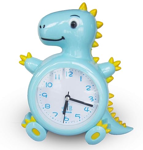 Amazon Co Jp 目覚まし時計 大音量 めざまし時計 こども アナログ ベル かわいい動物 キャラクター 子供 人気 おしゃれ 誕生日 置き時計 青い恐竜 ホーム キッチン