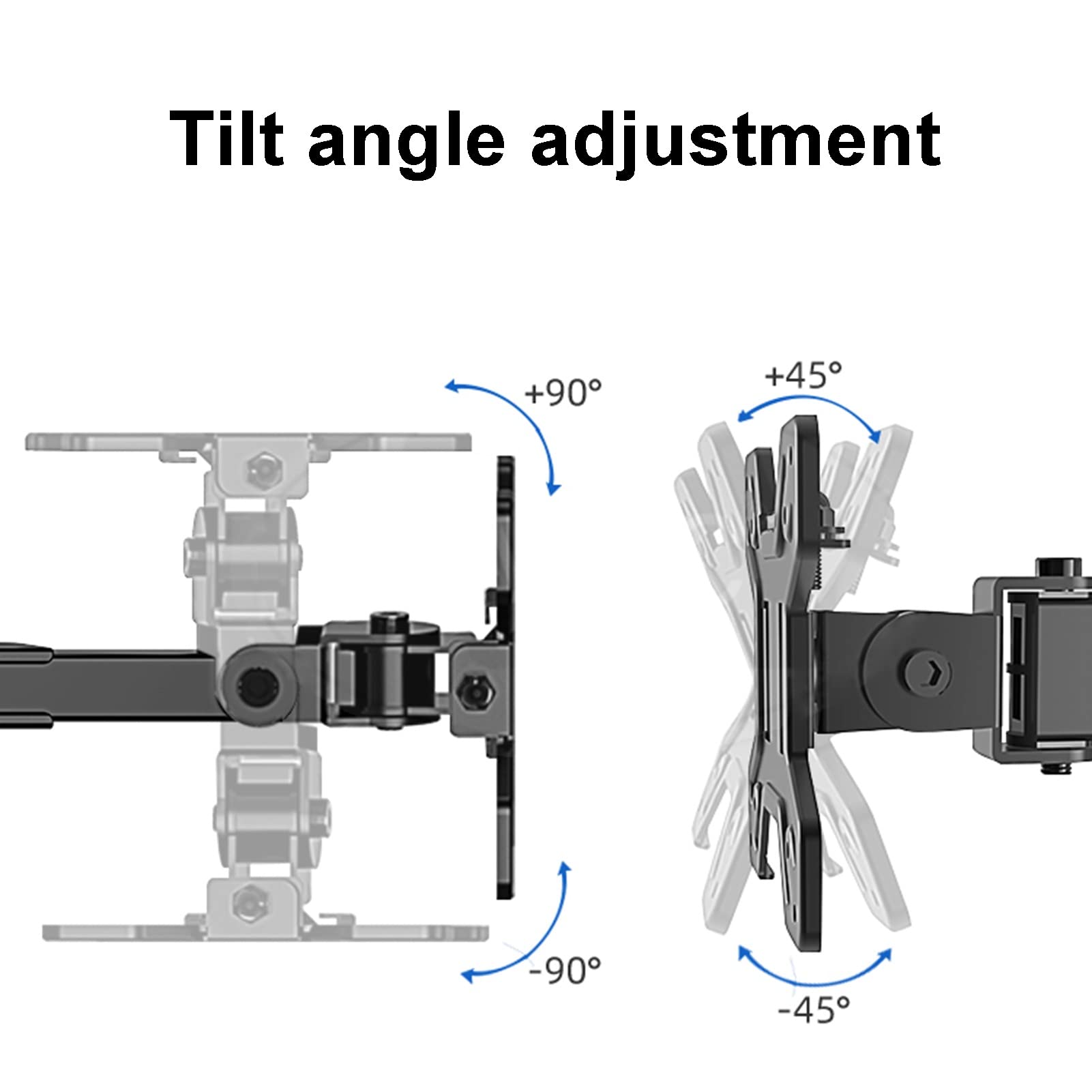Supporto Doppio per Monitor da 17-27 Pollici, Supporto per Monitor Robusto E Completamente Regolabile per 2 Monitor, Max 100X100 Mm