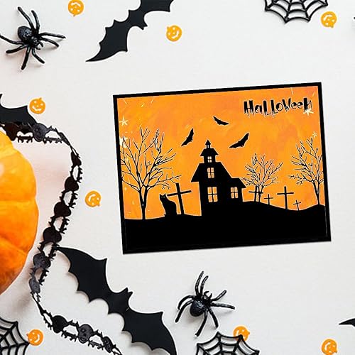 Miniatura 8 de Hying Sello transparente de calabaza de Halloween, fantasma, para hacer tarjetas, murciélagos de Halloween, sellos de goma de araña, bruja y gato,