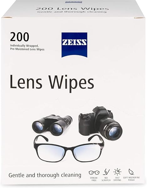ZEISS Pre-Moistened Lens Cleaning Wipes 200 Count