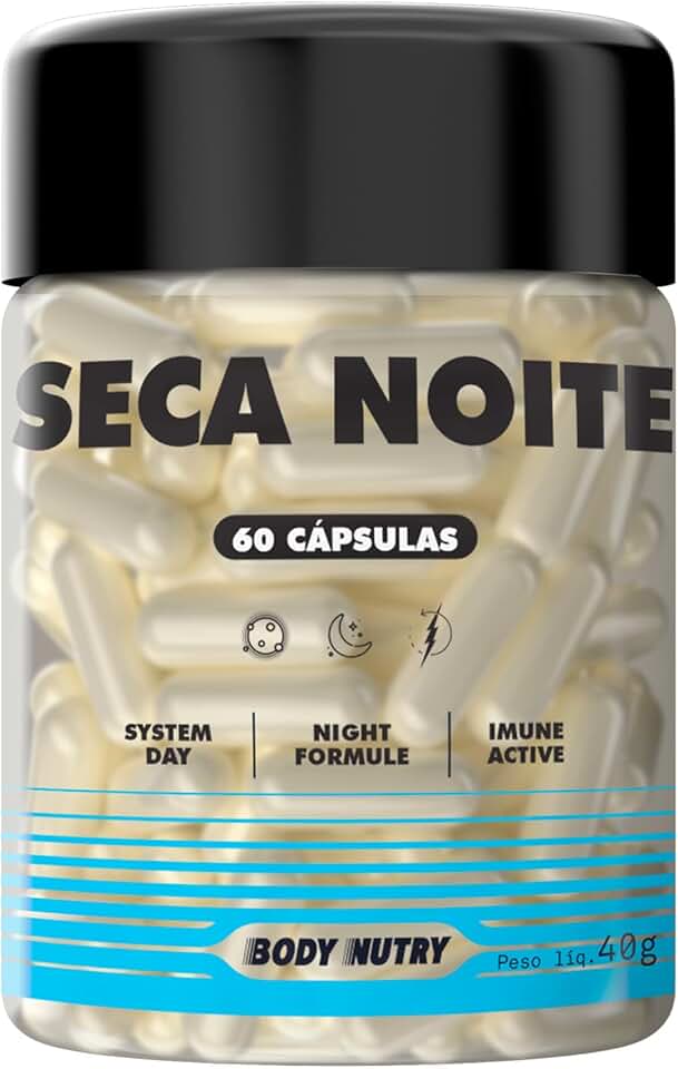 Seca Noite Termogênico 60 Cápsulas Fórmula Noturna L Carnitina Triptofano Magnésio SEM CAFEÍNA Matéria Prima Importada - Original Body Nutry