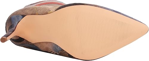 Vista 7 de vivianly Botines elásticos con punta puntiaguda, botas de tobillo a media pantorrilla, botas de tacón de aguja para mujer