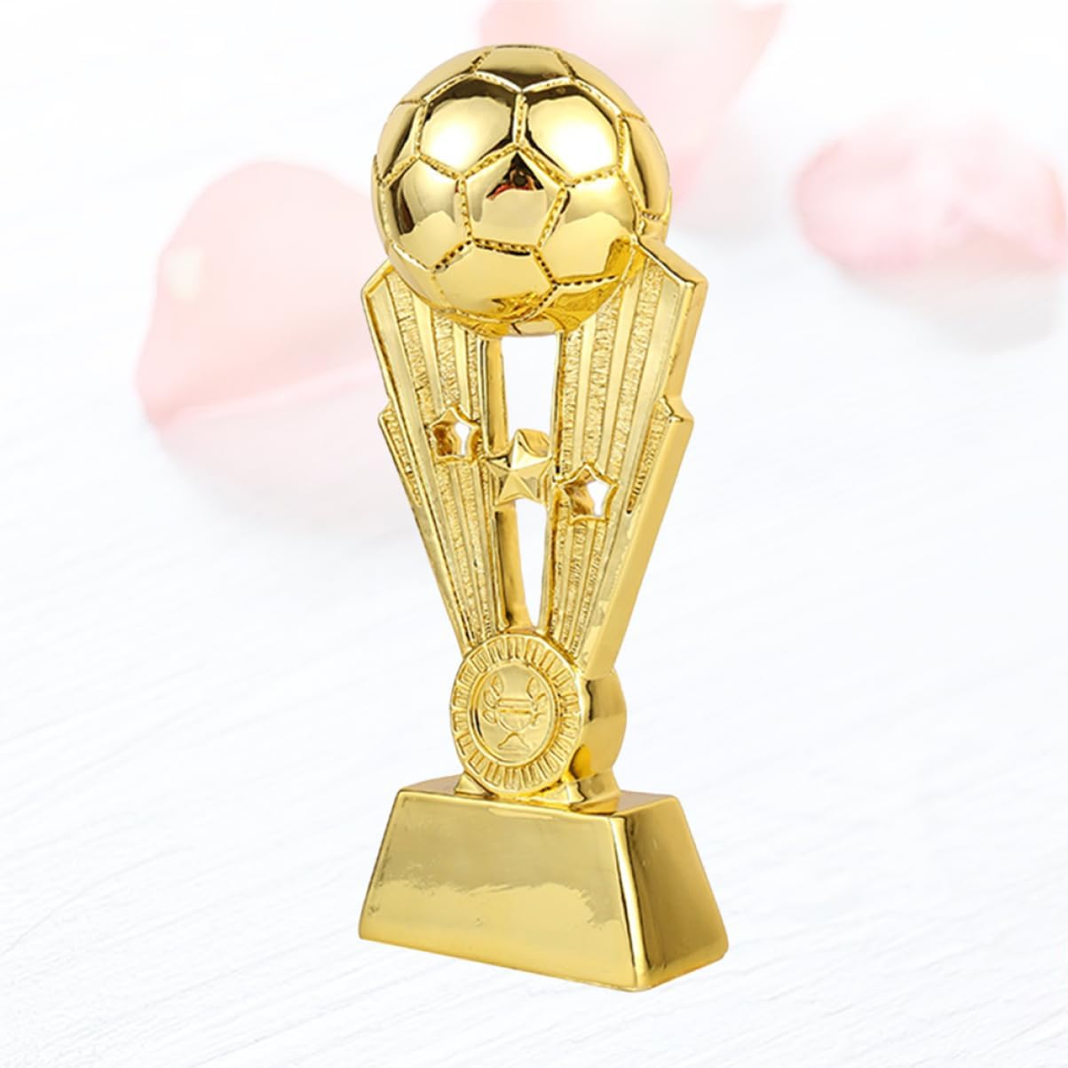 Plating Resin Soccer Trophy Award Base for School Office Kindergarten Golden Football Team Recognition Cup