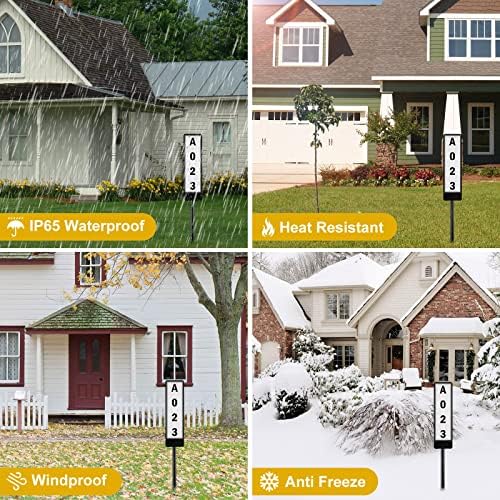 Double Sided Solar Address Sign,T-SUNUS Lighted House Numbers for Outside Address Plaques Driveway Marker Street Sign for Home Yard Street