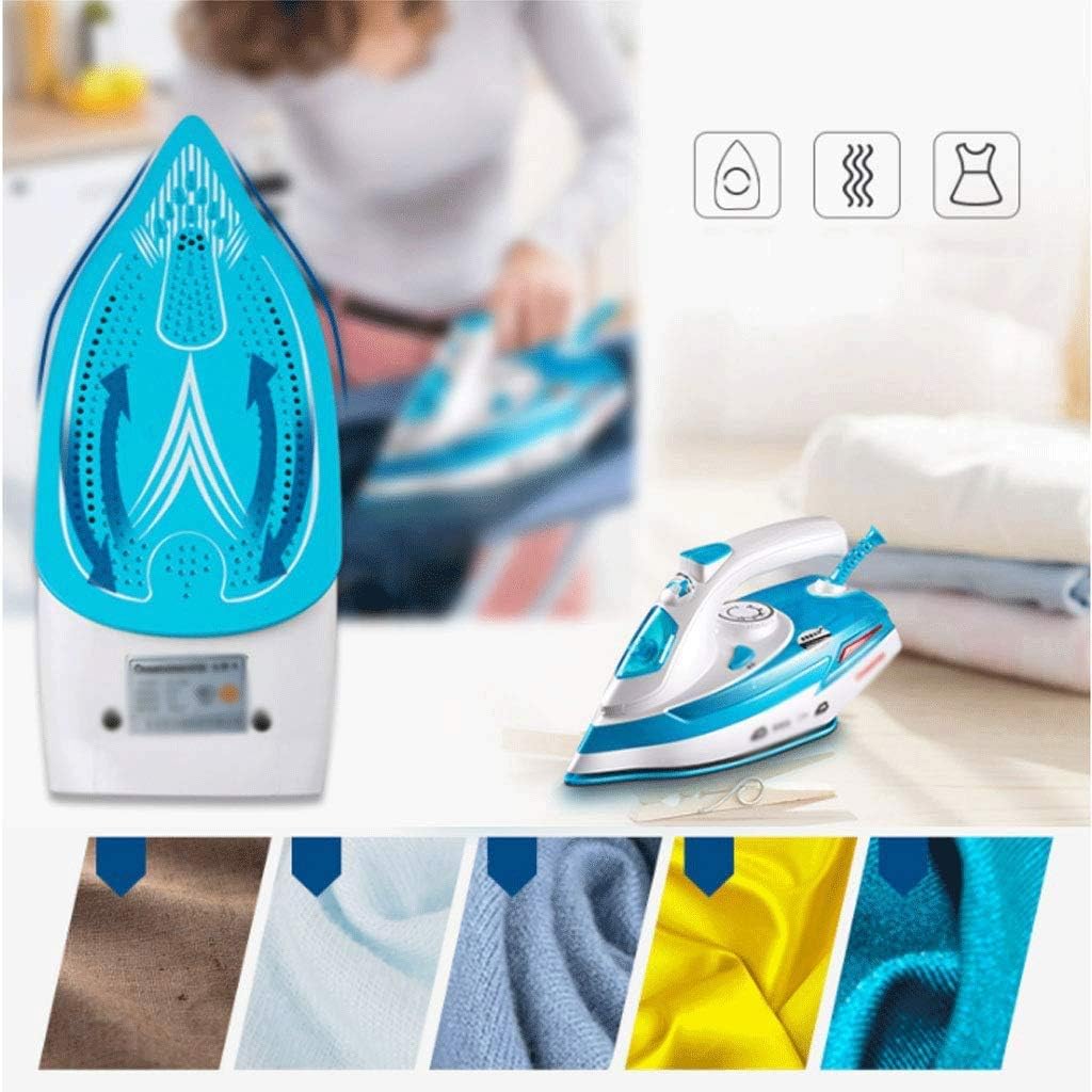 Steam Iron for Clothes with Rapid Even Heat Scratch Resistant Stainless Steel Sole Plate, True Position Axial Aligned Steam Holes