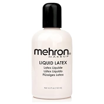 Mehron Makeup Liquid Latex - 4.5 oz CLEAR, Special FX Adhesive