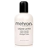 Mehron Makeup Liquid Latex | SFX | Halloween Latex Makeup | Glue for Skin | Prosthetic Glue 4.5 fl oz (133 ml) (Clear)