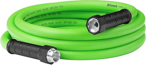 Vista 9 de Manguera de jardín de 30 pies x 5/8 pulgadas, manguera de agua de jardín ligera y flexible con mango giratorio, 200 PSI de trabajo, 450 PSI Burst