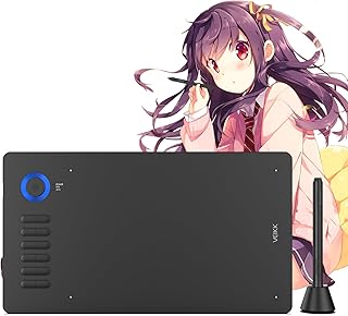 VEIKK A15 Pro Graphics Drawing Pen Tablet : Update 10x6 Inch Large Active Area Graphics Digital Drawing Tablets with Battery-Free Stylus and 12 Shortcut Keys for Designer Students Teacher (Blue)