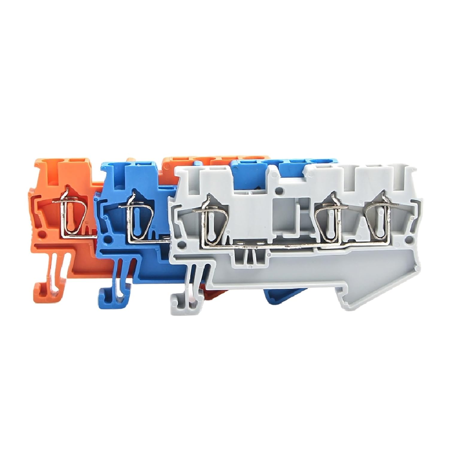 10Pcs Din Rail Terminal Blocks ST-4-TWIN