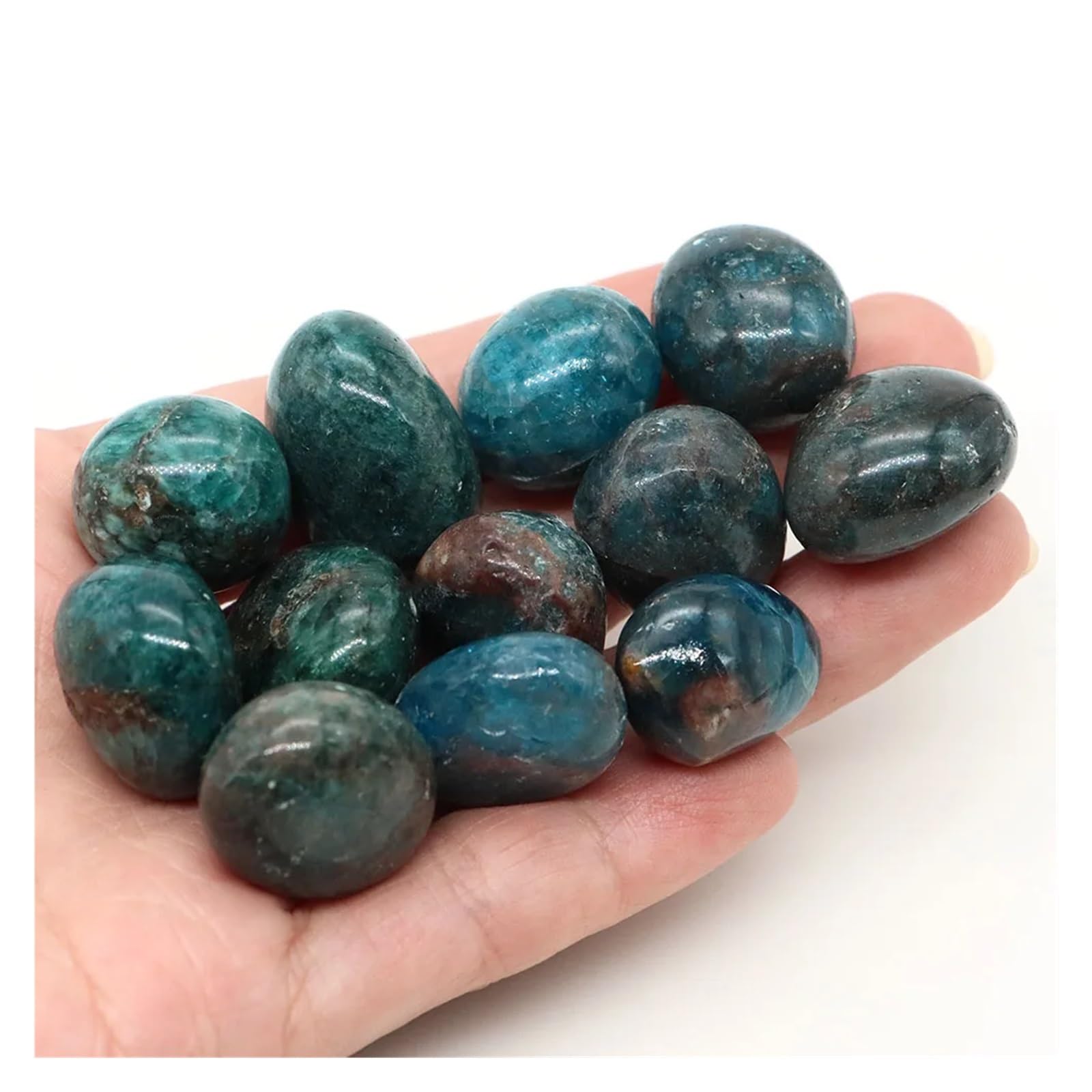 Piedras de Grava para peceras, Rocas pulidas caídas, Piedras Preciosas, Cristales, Acuario, jardín, Multicolor, 50g-1000g(Color 23,500g)