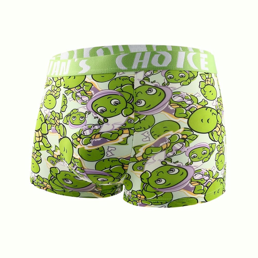 Calzoncillos tipo bóxer de secado rápido y seda fría elástica masculina