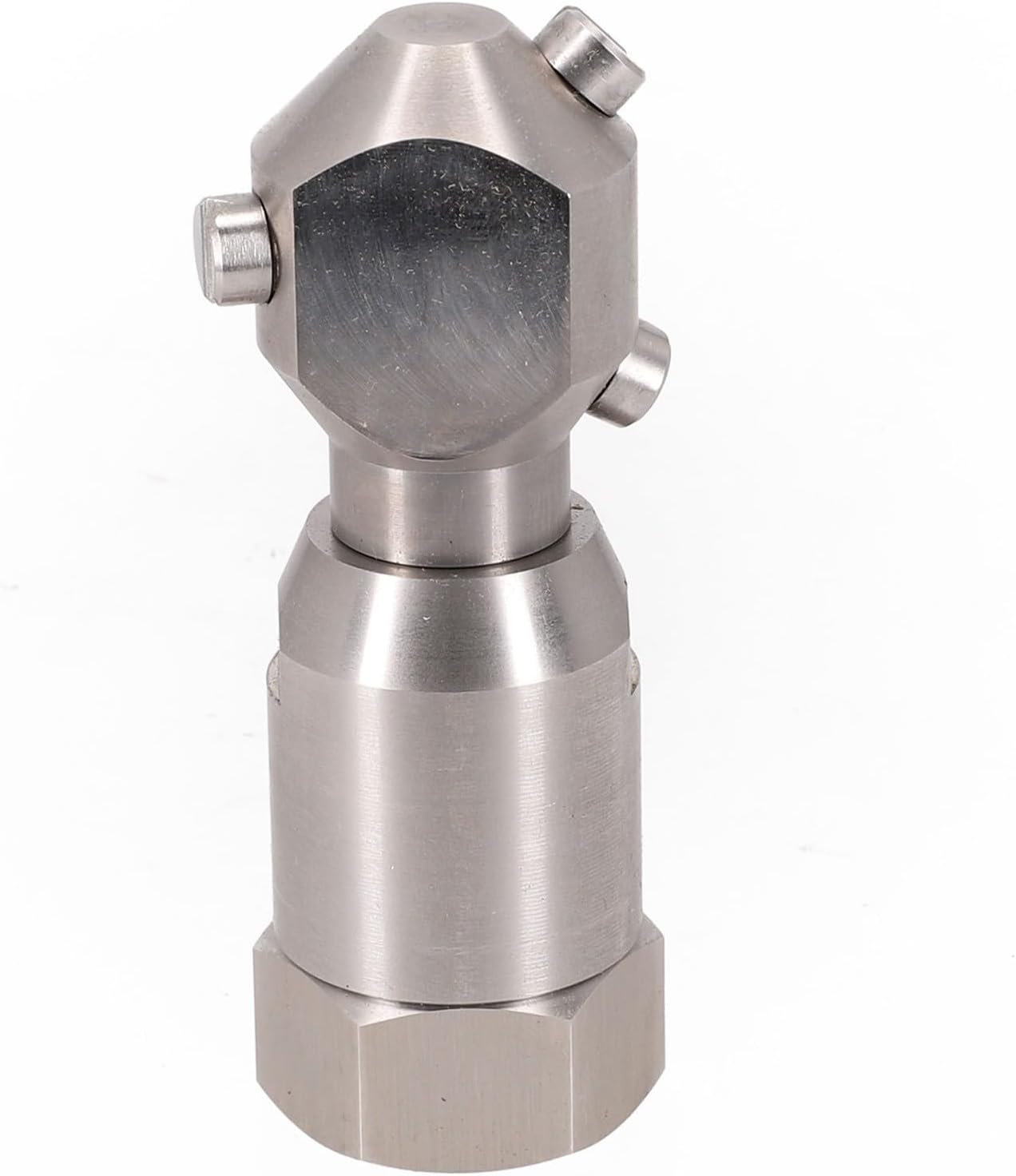 Sturdy Stainless Steel Cleaning Nozzle for Tanks and Drums, for 360 Degree Spray Rotation (1/2inch)