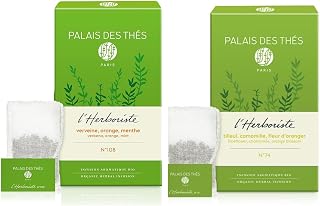 Palais des Thés - Organic Herbal Tea Bundle - L’Herboriste N°108 & N°74 - Premium Tea Bags, Serves 40 Cups