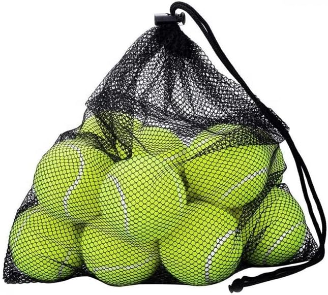 STERUN Tennis Balls with Storage Bag  Thick-Walled Tennis Ball - Toys Sport Ball Perfect for Dogs, Tennis, and Cricket - Pack of 12 and 24
