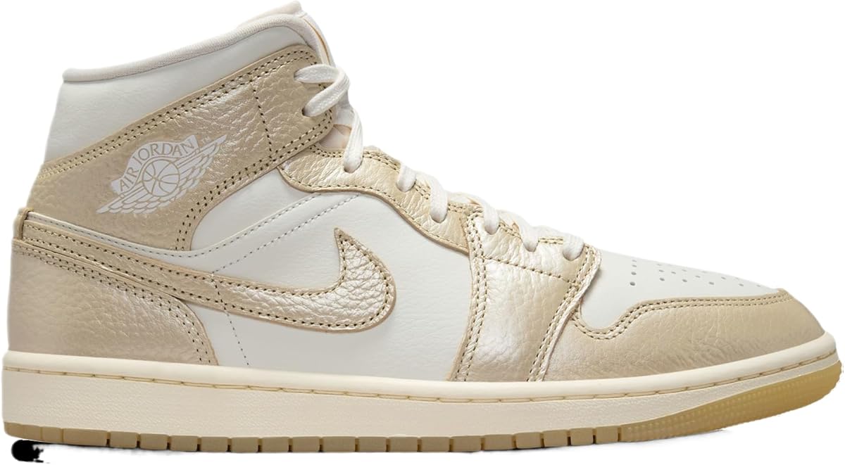 Jordan AJ 1 Mid - Women's (Sail/Team Gold/Pale Ivory)