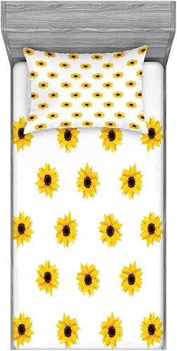 Miniatura 132 de Ambesonne Juego de sábanas bajeras y fundas de almohada, deliciosos tacos con verduras, cocina folclórica, ingredientes de recetas de comida Beige