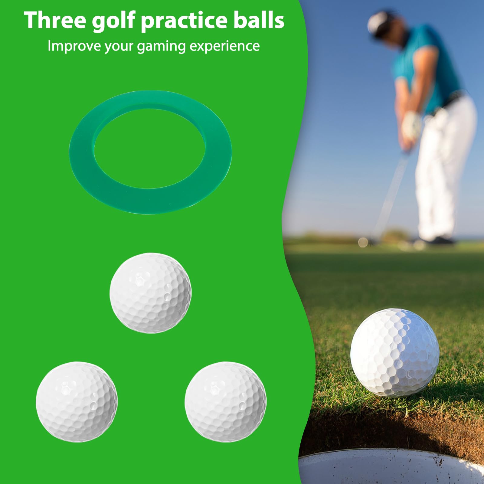 Juego de entrenamiento de swing de golf ajustable, retráctil, para entrenamiento de golf en interiores y exteriores, regalo para hombres y mujeres