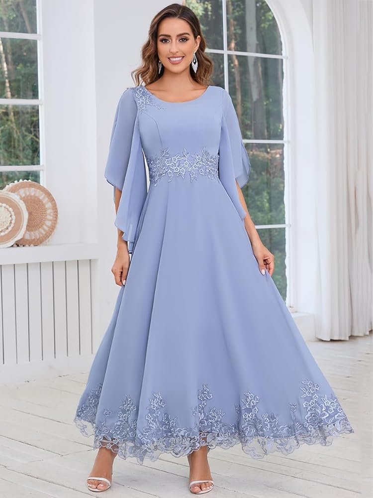 long flowy mother of the bride dresses Nox Anabel MJ132 Plus Size Long Formal A Line Evening Dress main image 1