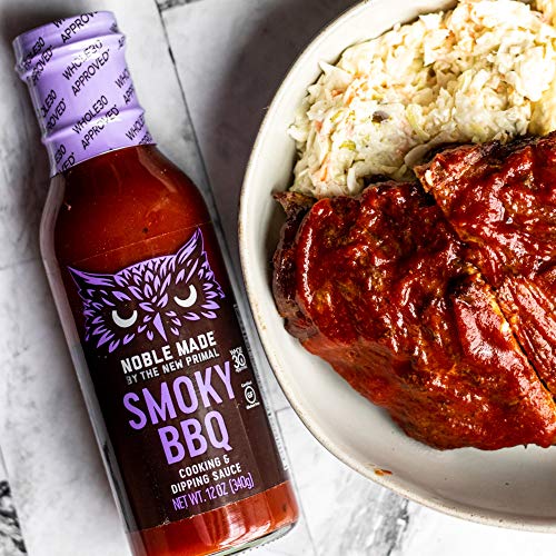 Noble Made By The New Primal Smoky Bbq Cooking & Dipping Sauce, Whole30 Approved, Paleo, Certified Gluten Free, Dairy And Soy Free, Vegan, Keto, 13 Oz Glass Bottle (1 Count) #TOP3