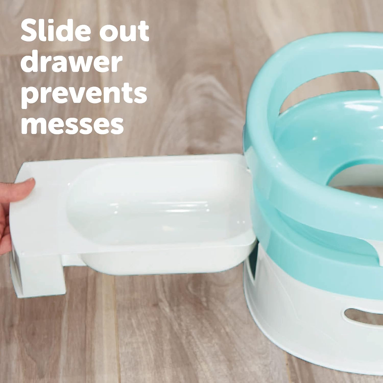 Child Potty Training Chair for Boys and Girls, Handles & Splash Guard - Comfortable Seat for Toddler - Jool Baby (Aqua)