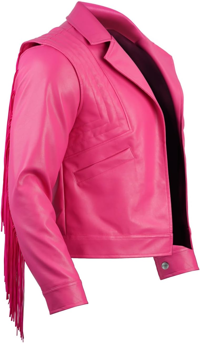 Naywig Faux Leather Western Cowboy Jacket With Fringes Garret Garrison Cosplay Costume For Mens And Boys - Image 2