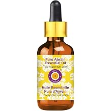 deve herbes Ajwain Essential Oil Trachyspermum ammi with Glass Dropper | Pure | Non-Sticky | Non-Greasy | Lightweight | Men & Women | All Skin Types | Steam Distilled 30ml 1 oz