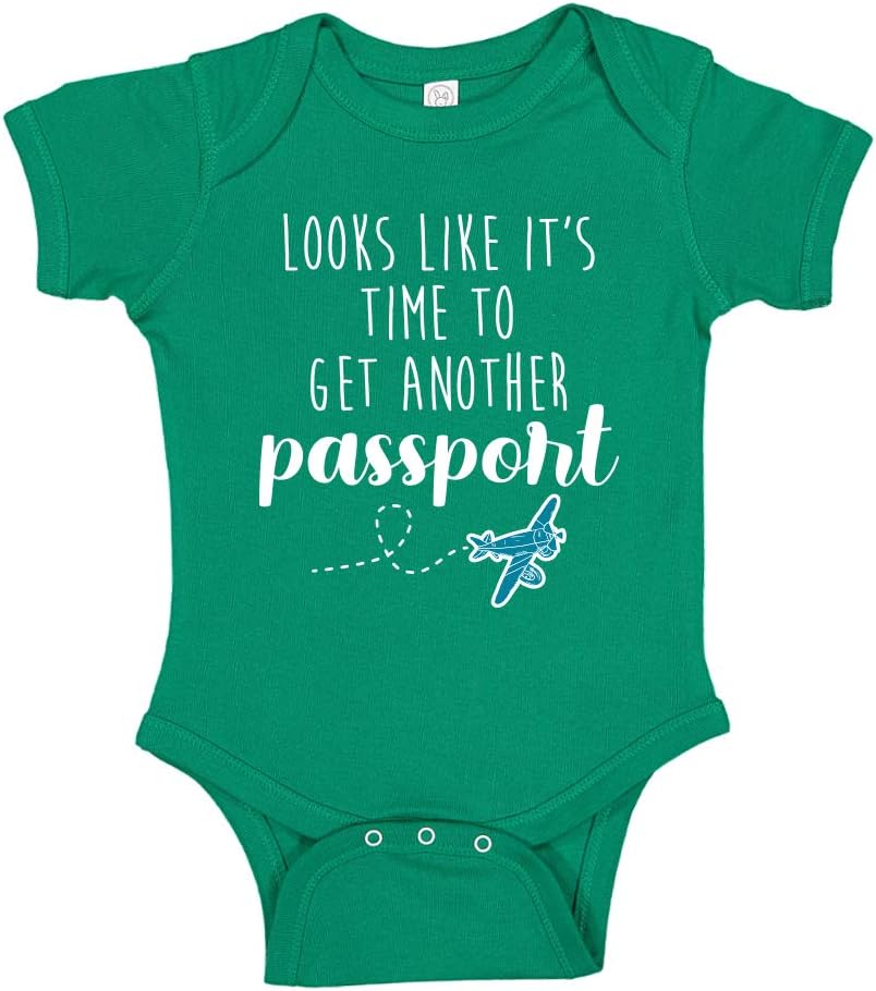 Time to Get Another Passport Travel Pregnancy Announcement Baby Bodysuit image 4