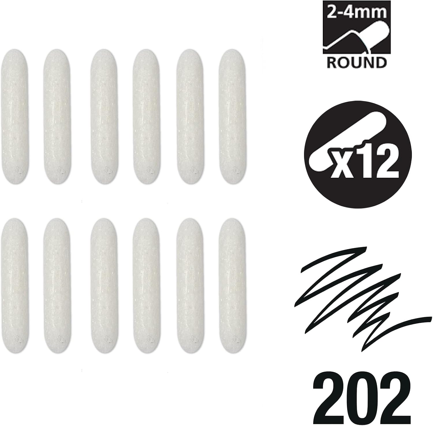 FW Mixed Media Paint Marker Nibs, Pack of 12, Medium 2-4mm Round nibs (D160323202) image 2