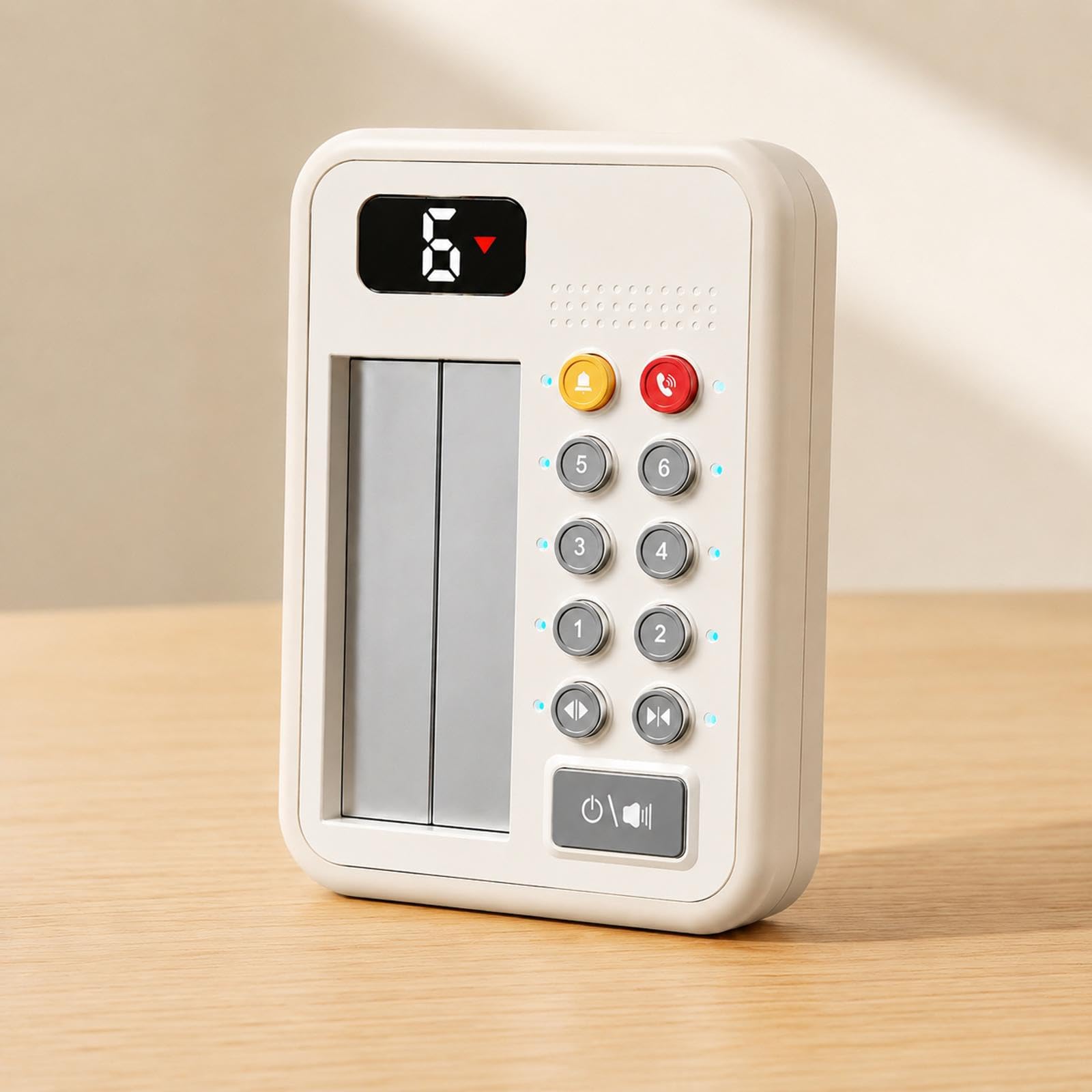 Generico Giocattolo Ascensore Alimentato a Batteria con Pulsante, White