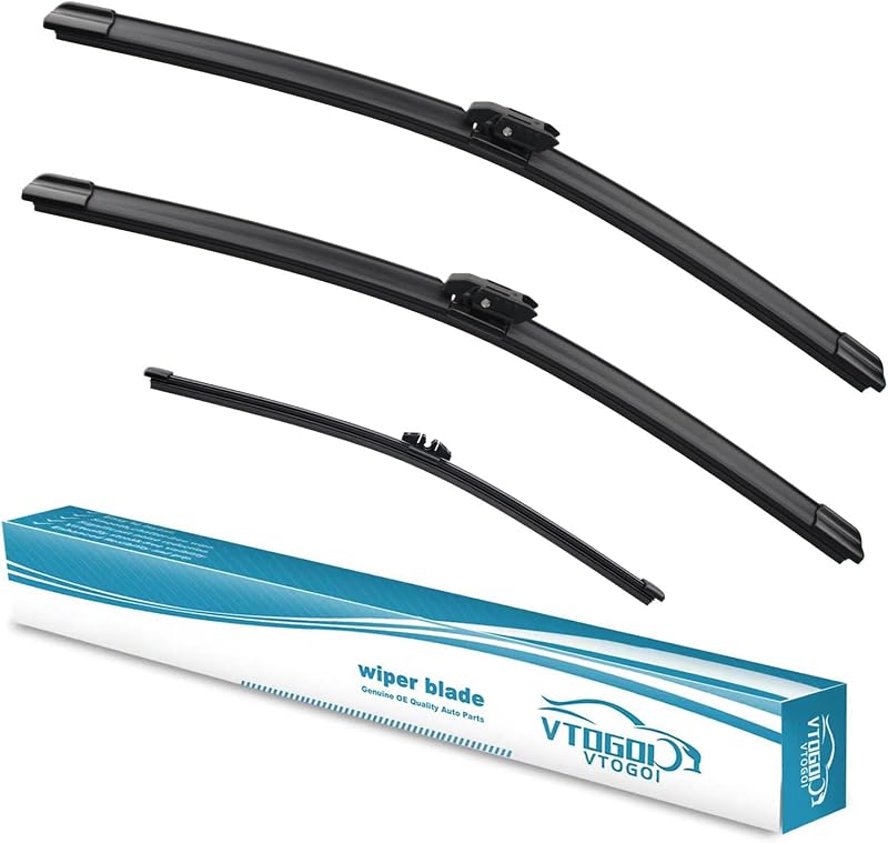 Palhetas do limpador de para-brisa VTOGOI para Mini Cooper Countryman 2017 a 2024 – Kit com 3 peças