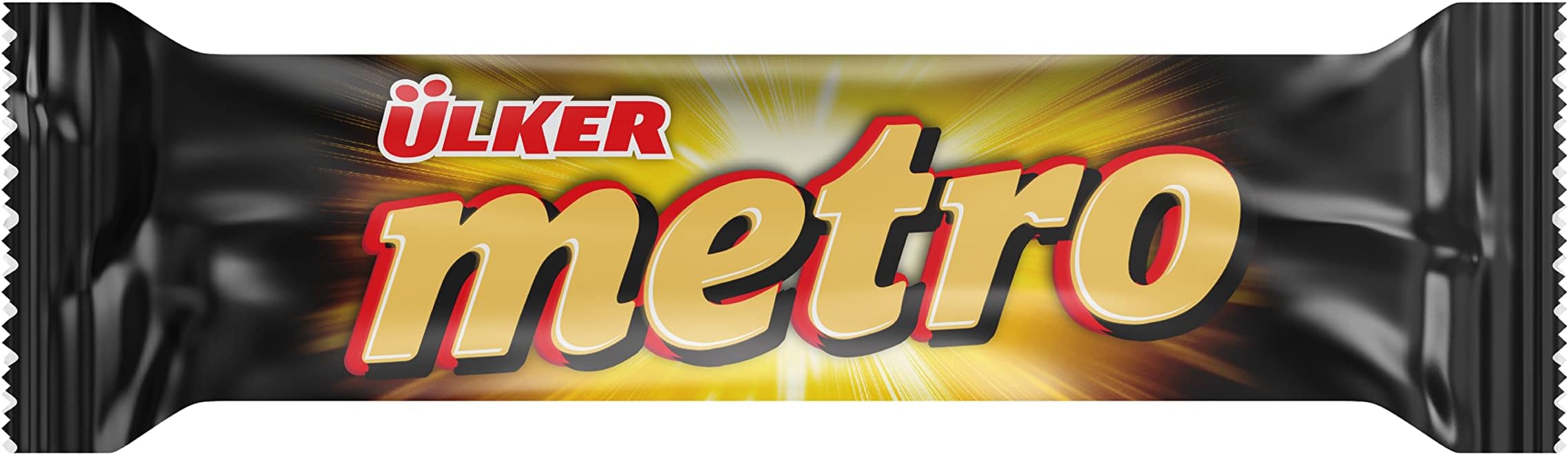 Ulker Metro Milk Chocolate Coated Bar with Caramel and Nougat, Pack of 24 x 40 g