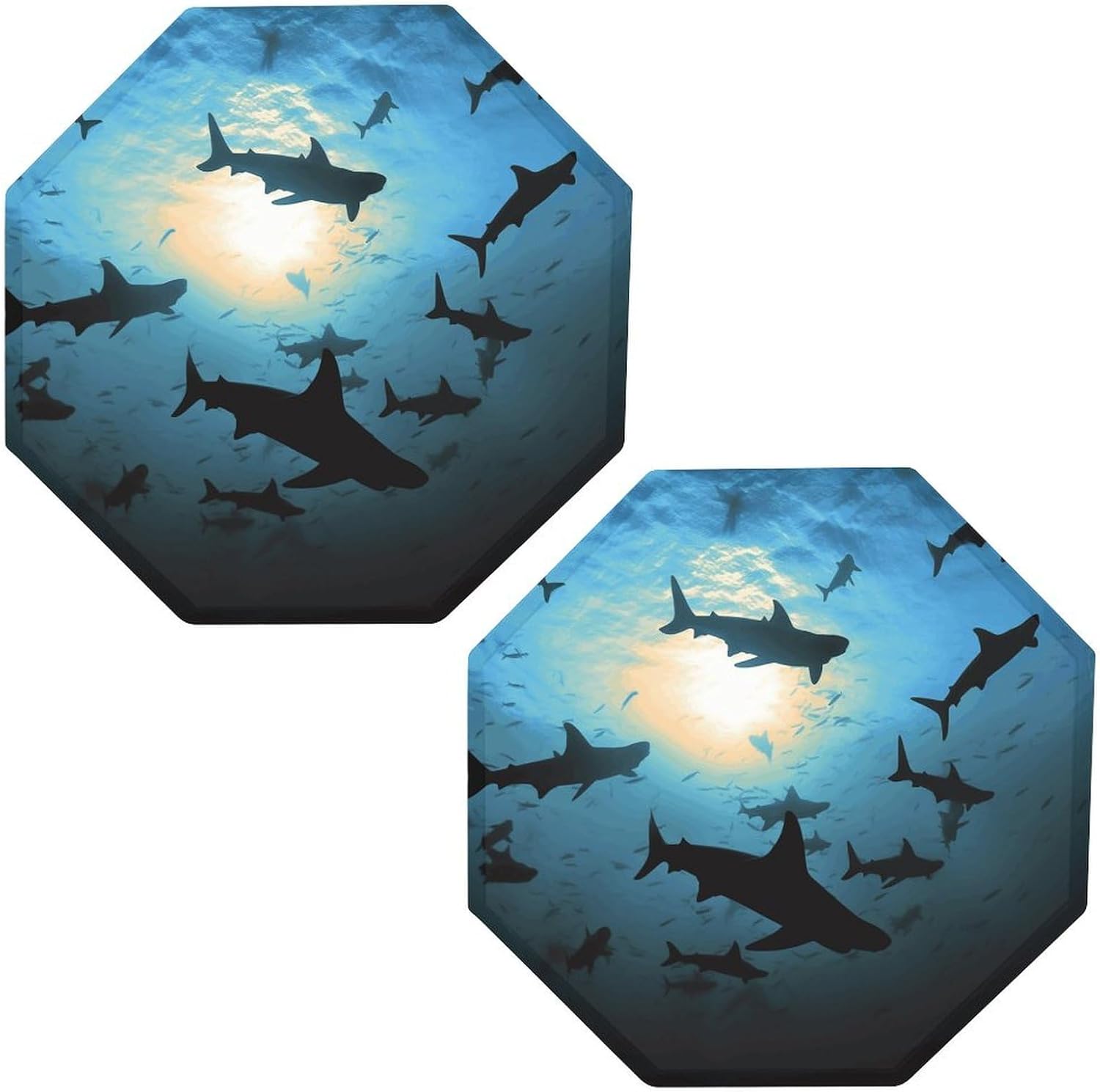 Ctagon Metal Sign for Home, Modern Display Plate for Kitchen, Hammerhead Sharks Plates Accent Hanging Wall Decorations 3PCS for Living Room, Bedroom, Hallway, Hotel