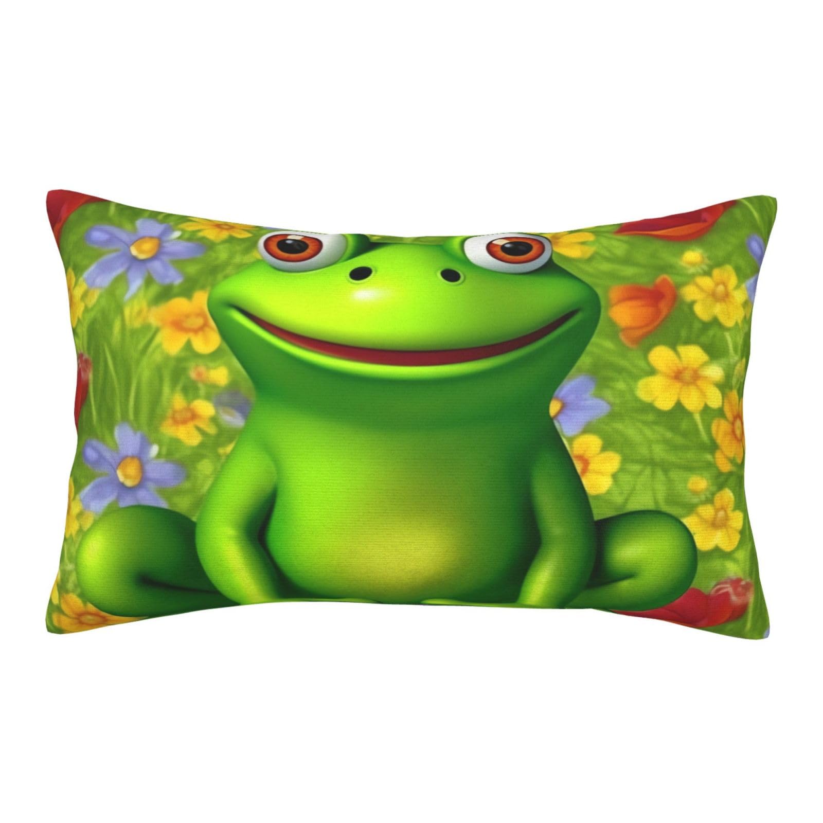 Velvet Pillowcases 20"x30" Ultra Soft Breathable Pillow Cases, Luxury Fuzzy Throw Pillow Covers with Zipper, Frog Pillow Shams All Seasons Decorative Cushion Cases for Couch