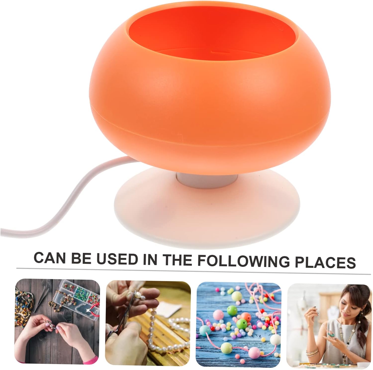 ARTIBETTER Electric Beading Spinner Tool Bead Spinner Bowls Beading Needle Jewelry Making Device Material Craft Bowl