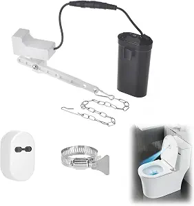 Automatic Toilet Flusher Kit with Infrared Sensor, Rechargeable, Universal Fit