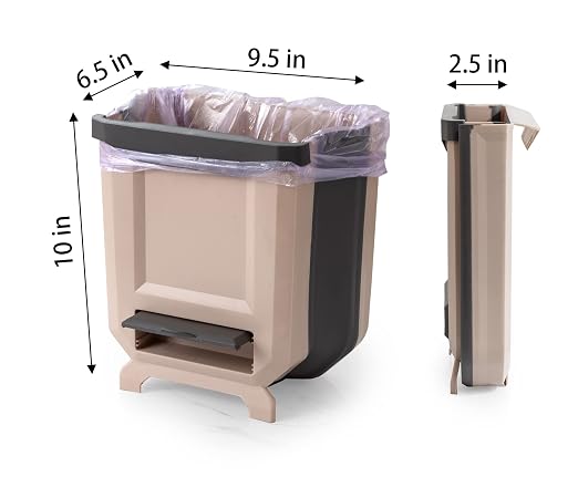 Caneca de basura colgante plegable para cocina 2.4 gal miniatura 5