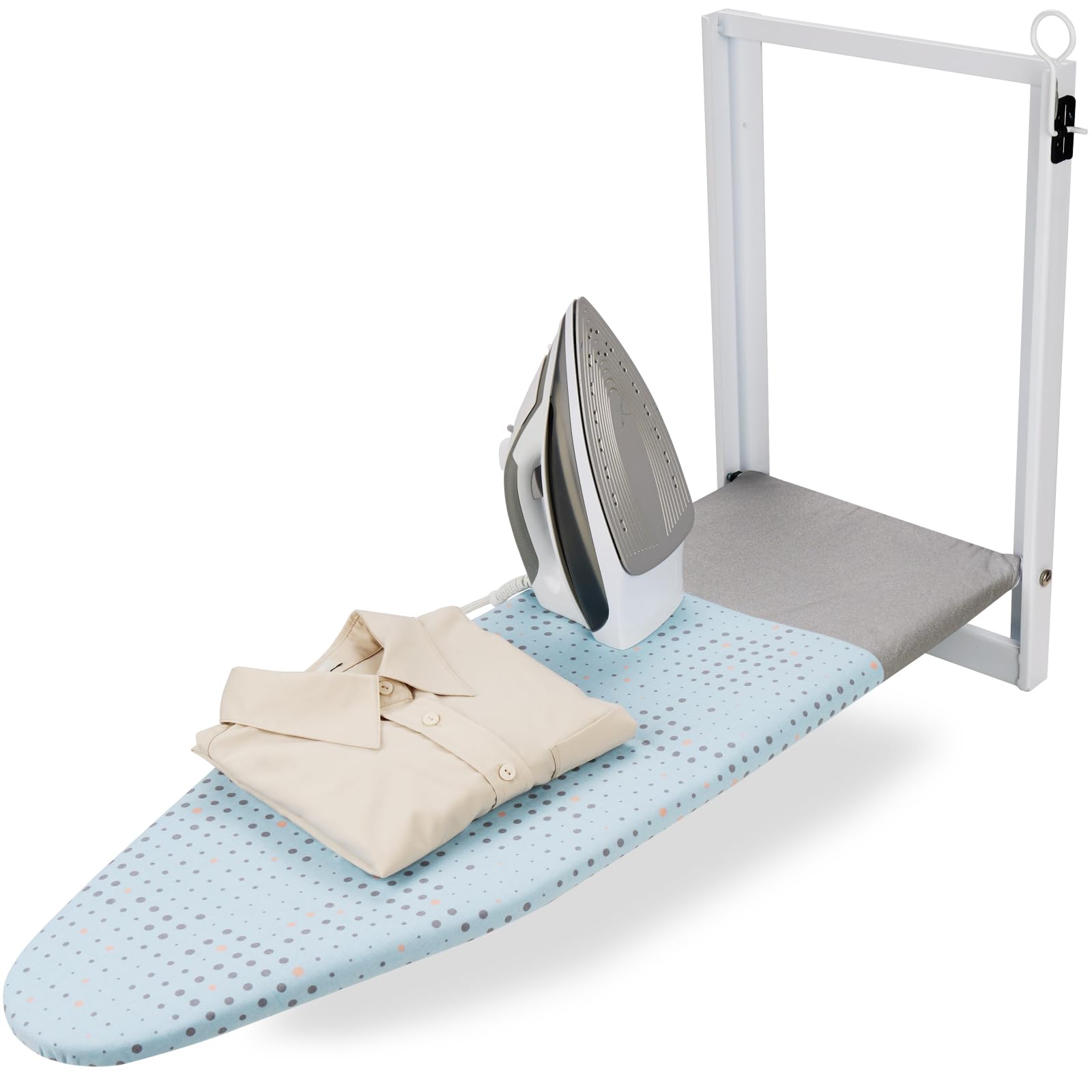 SheeChung Wall Mount Ironing Board 36"X12",Compact Wall Ironing Board,Blue