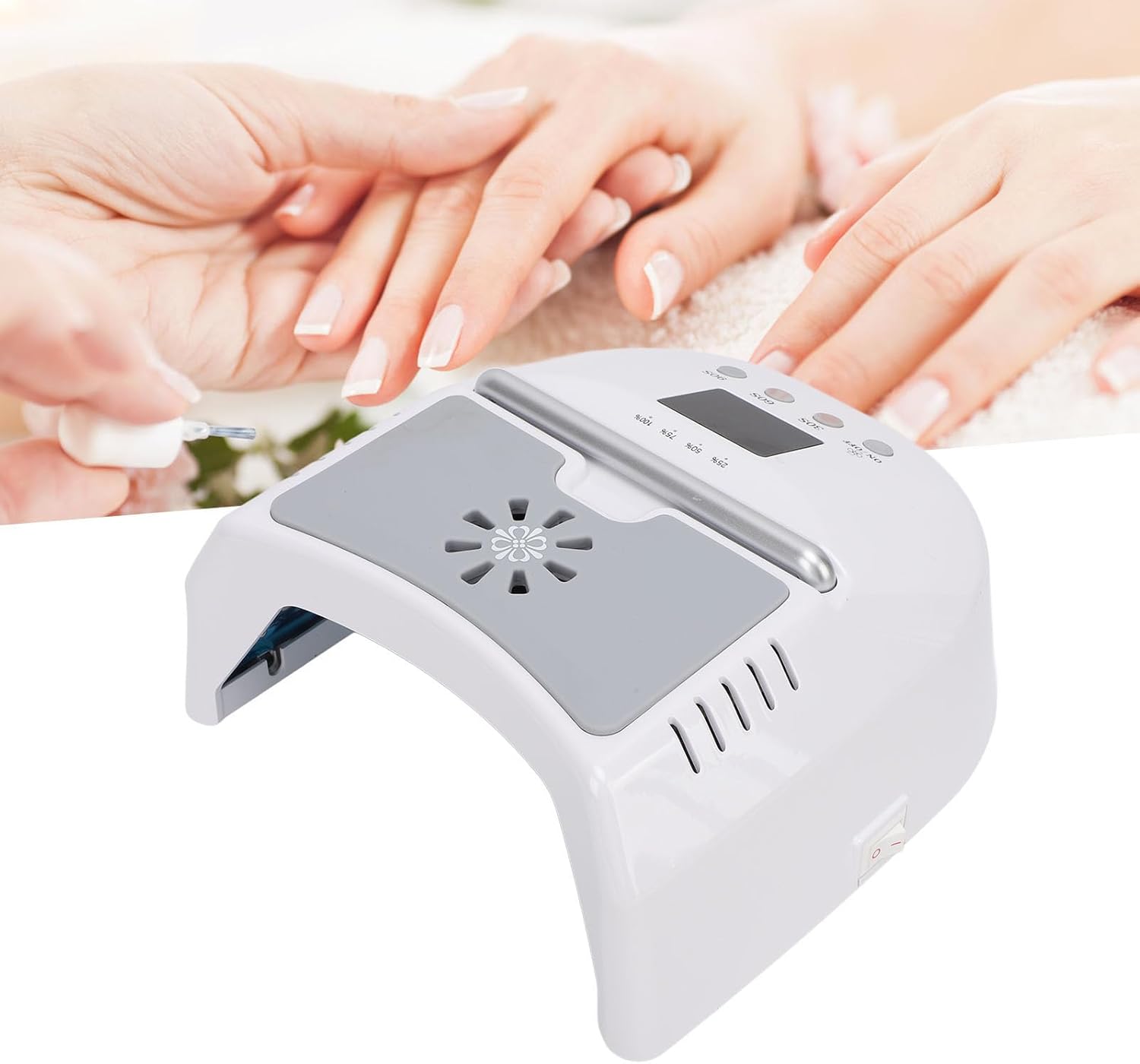LED Nail Lamp Light with Infrared Sensor, 3 Timers Quick Curing Portable Nail Dryer Lamp for Home Salon Use, Nail Dryer Lamp, Nail Light Dryer, Gel Nail Lamp (US Plug)