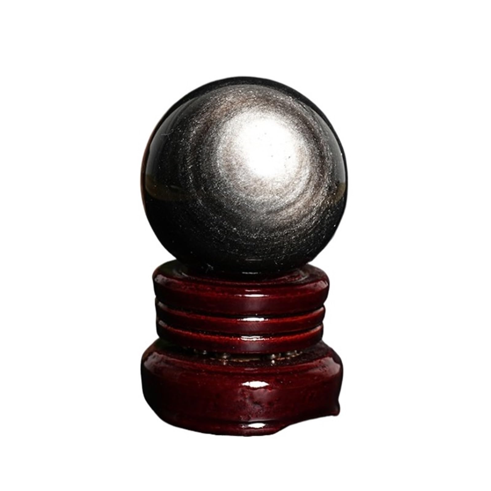 Crystal Ball Ornament Obsidian Gemstone Ball For Fengshui Meditation Divination Sphere Home Decoration Decoration(10cm)