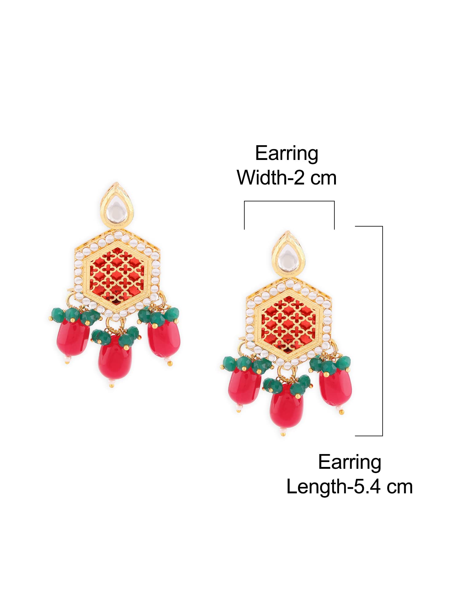 Kundan Ethnic Drop Earring For Women