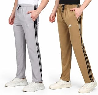Mank-D Regular Slim Fit Polyester Blend Designer Track Pant for Boys, Men | Side Zipper Pocket & Lining Strip for Boys Price In India