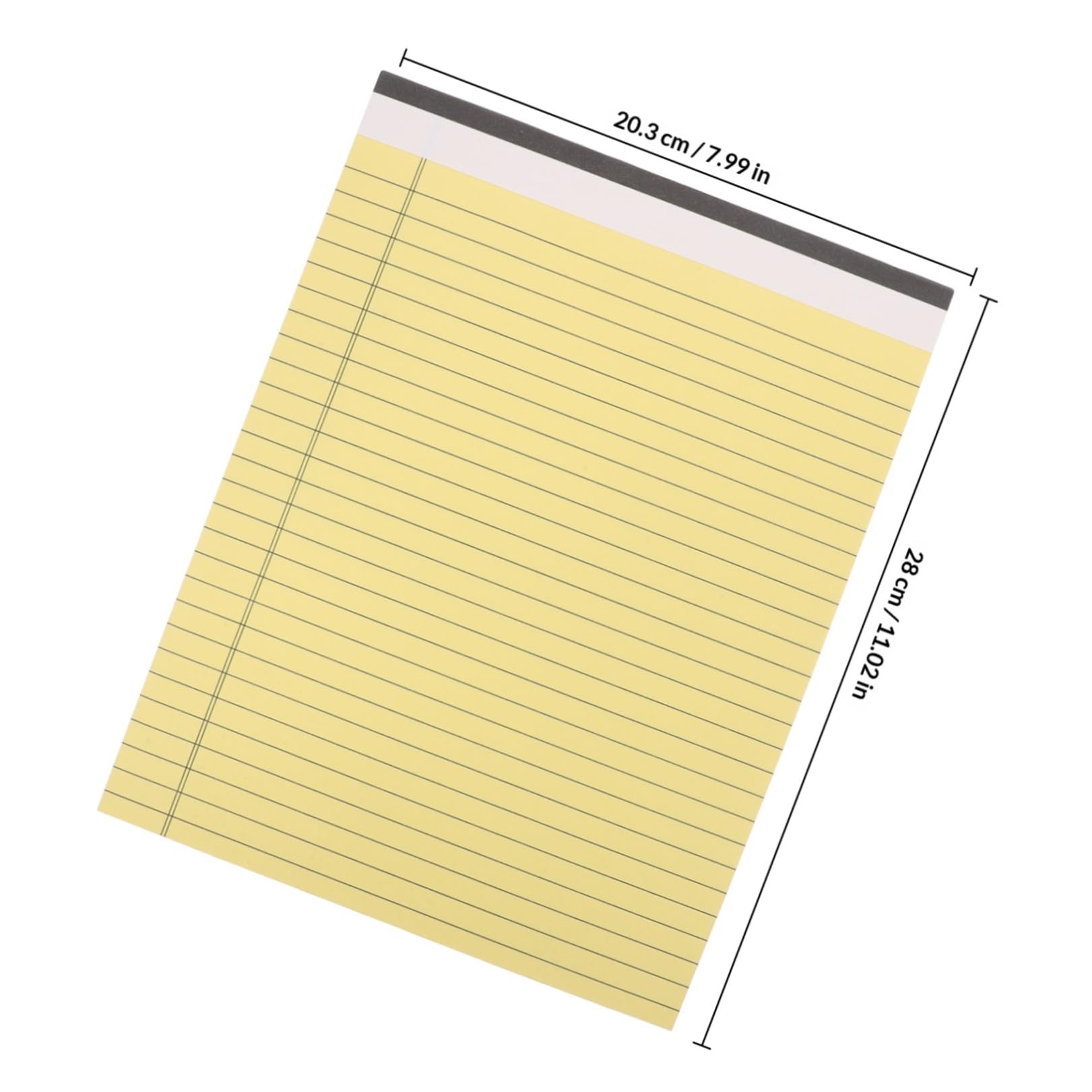 Blocchi Note Legali a Righe Fronte-retro 10 Pezzi Formato 20,3x28 Cm Carta 80 G/m² Gialla per Appunti Ufficio Scuola e Diario Quotidiano