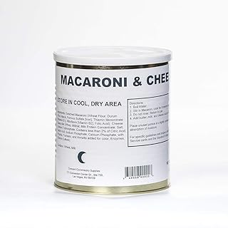 Freeze Dried Bulk Macaroni and Cheese 20 Year Shelf Life 1 Gallon Can
