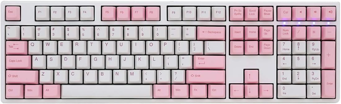 Ducky One Pink/White Dye Sub PBT Mechanical Keyboard (MX Cherry White)