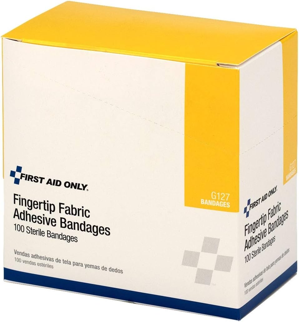 First Aid Only G127 Heavy Woven Fingertip Bandages, Box of 101