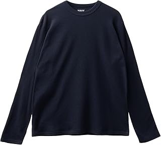 [NAVY] [ネイビー] Tシャツ メンズ 長袖 速乾 抗菌防臭 無地 クルーネック ロンT トップス