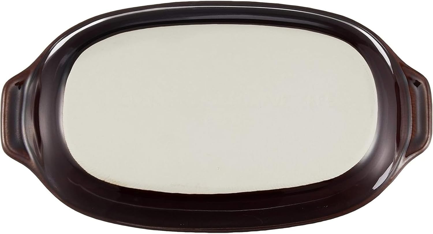 Santo 06282 Banko Ware Gratin Dish for One Person Oval Oval Diameter 8.3 inches (21 cm) Monotone Heat Resistant Ceramic Oven Safe Microwave Dishwasher Safe Brown Made in Japan