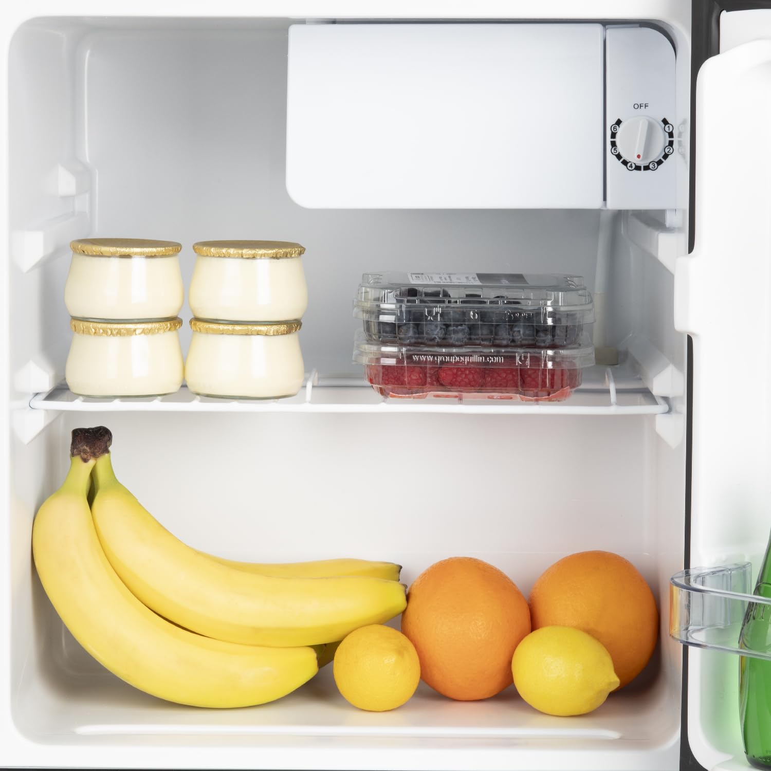 H.Koenig Mini réfrigérateur Frigo FGX470 Noir, 45L Compact, Silencieux, Porte Réversible, Thermostat Réglable, Compartiment Glaçons 4L, Pieds Réglables, 39 dB